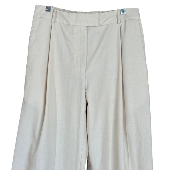 Zara Cream Wide-Leg Pants - Picture 5 of 12